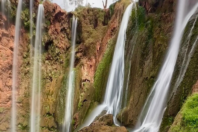 Small group Ouzoud Waterfall Guided Tour Boat Ride from Marrakech - Reaching the three-tiered Ouzoud Falls