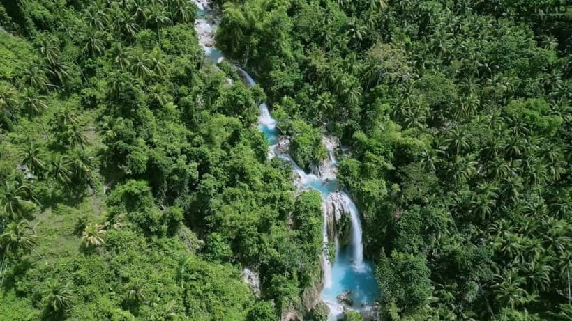 South Cebu Chasing Waterfalls with Silog Breakfast and Lunch - Kawasan Falls, the famous stop with the largest crowds