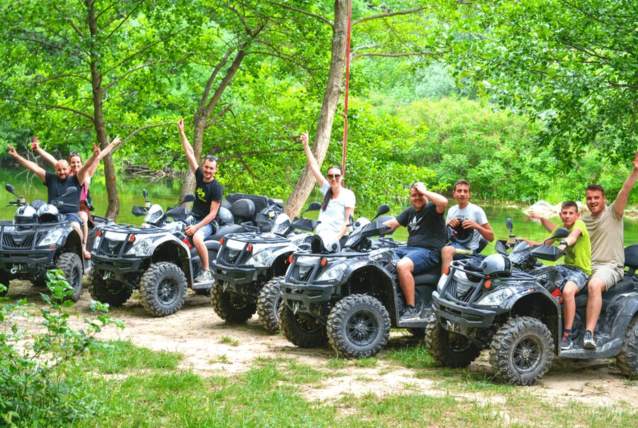 Split: ATV Quad Tour with Waterfall Swimming with Picnic - Getting comfortable on the 400cc ATV