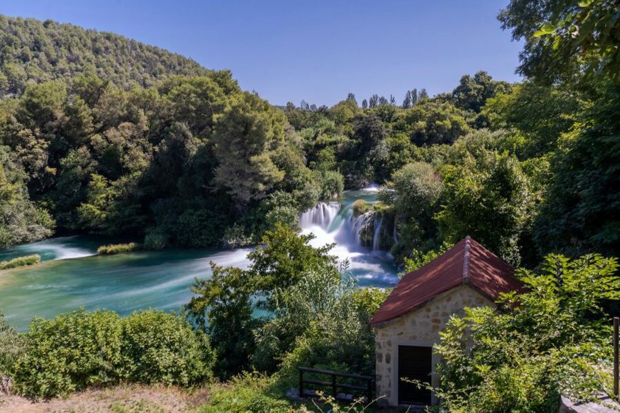 Split: Krka Waterfalls With Boat Cruise, Wine and Olive Oil - Skradin beach and the afternoon tasting