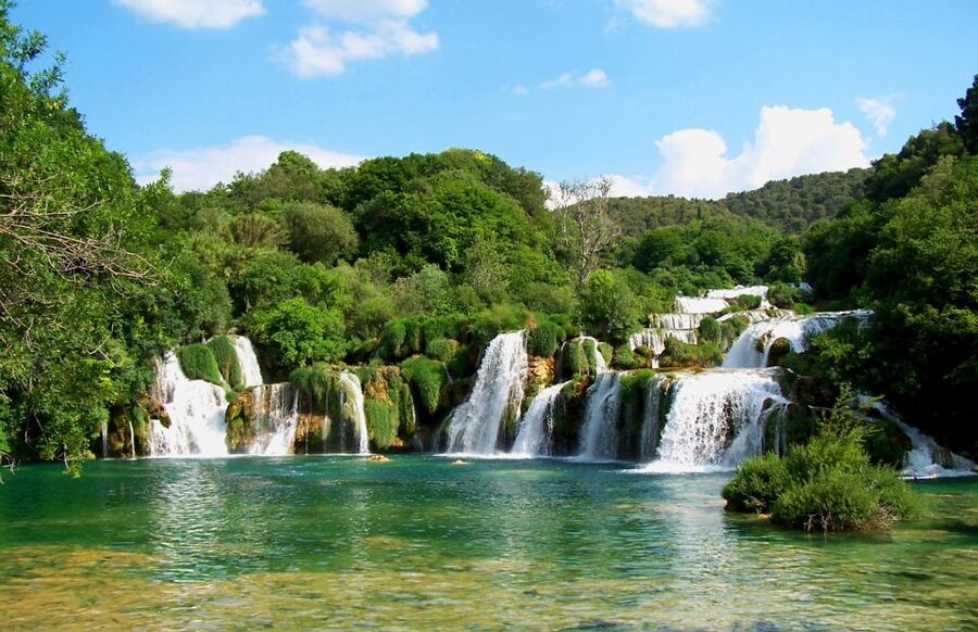 Split/Trogir: Krka National Park Day Trip with Wine Tasting - The 30-minute boat ride through the Krka canyon