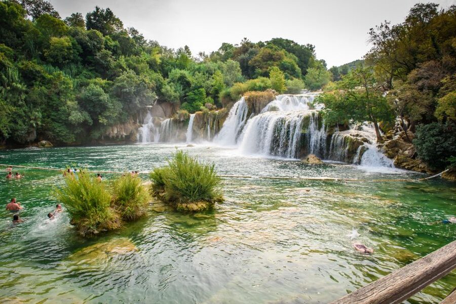 Split/Trogir: Krka National Park Day Trip with Wine Tasting - Local wine, prosciutto, and a relaxed finish