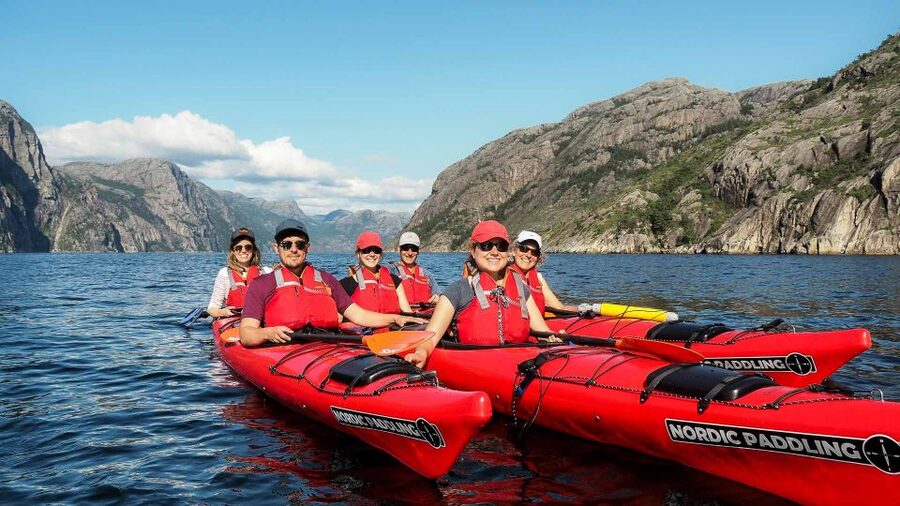 Stavanger: Lysefjord Kayak Safari (Waterfalls & Pulpit Rock) - Lunch with Preikestolen in View