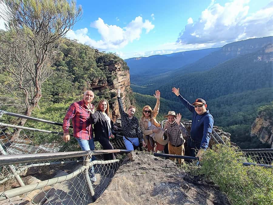 Sydney: Blue Mountains Late Start, Walks Waterfalls & Koalas - The Three Sisters in late-afternoon light