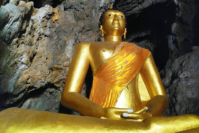 The Original Sticky Waterfalls Tour Chiang Mai Thailand - Sacred water, a spirit house, and local beliefs