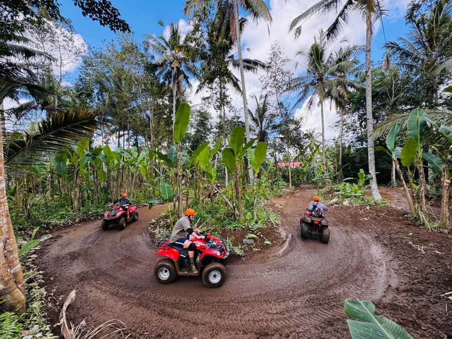 Ubud: Gorilla Face Quad Bike, Jungle Swing, Waterfall & Meal - The Gorilla Face ATV ride through Bali countryside