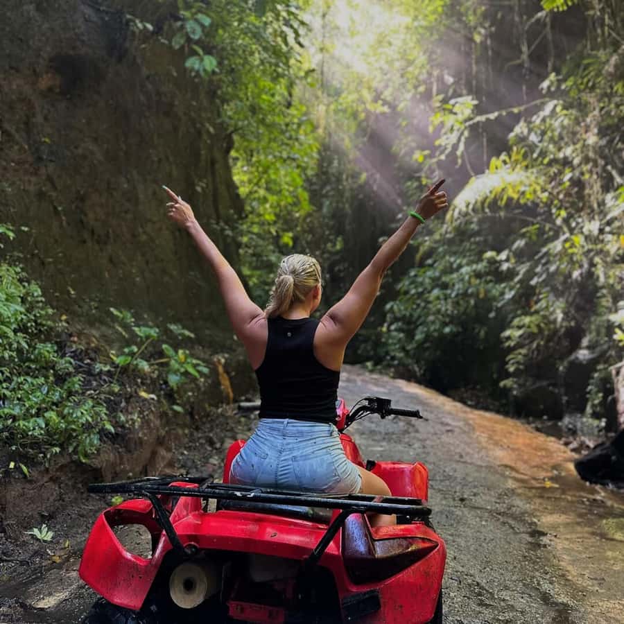 Ubud: Jungle, Waterfall, and Tunnel ATV Tour & Lunch Options - The first trail is rough, then the route improves