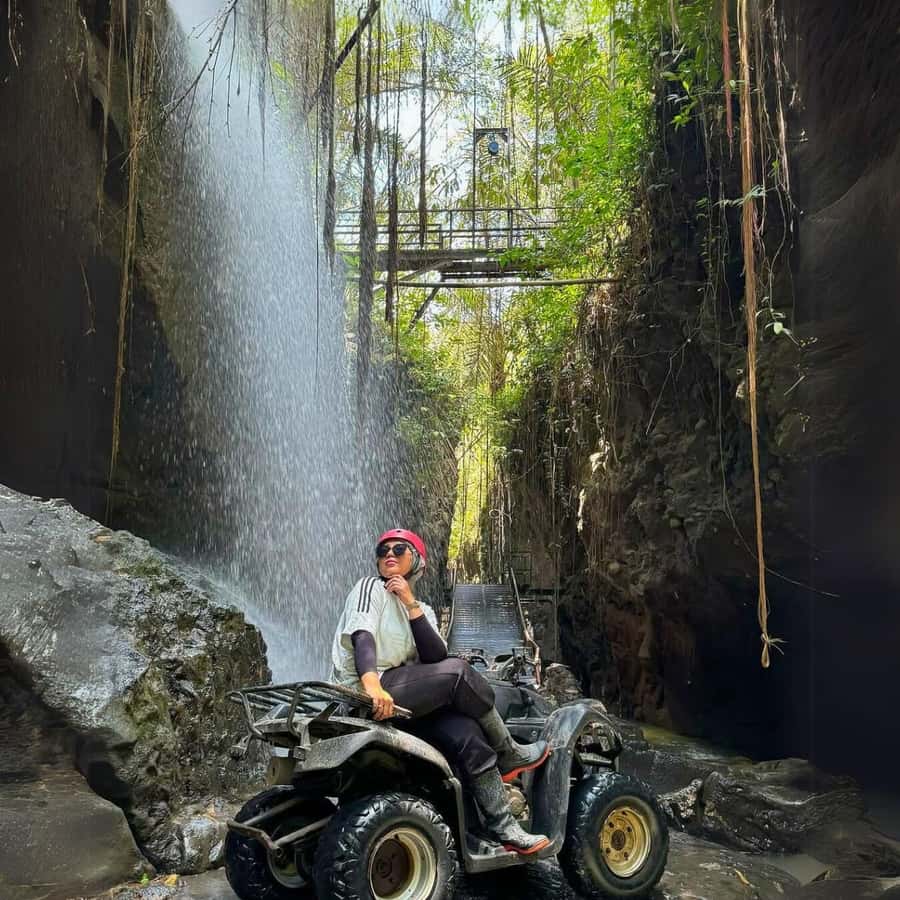 Ubud: Quad ATV Waterfalls & Barong Caves - Barong Caves and the photo question