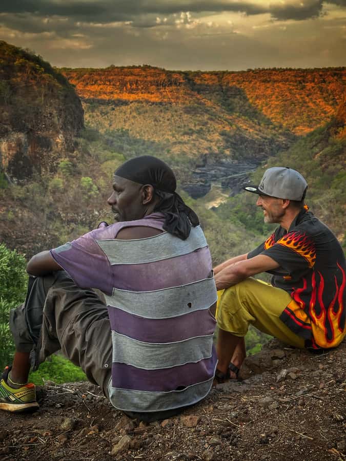 Victoria Falls Gorge Hike & Farm to Table Village Lunch - Zambezi views from below the Falls