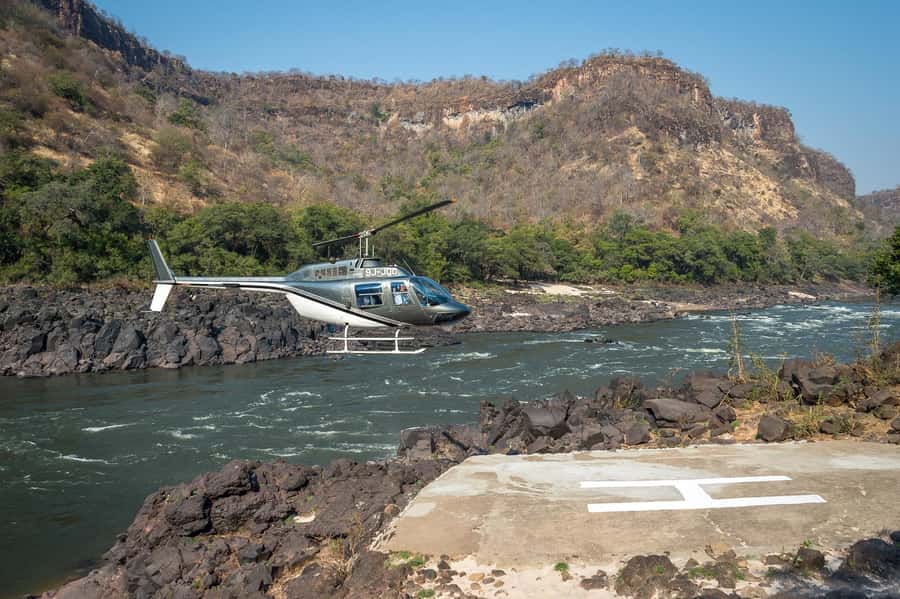 Victoria Falls Helicopter Flights - What happens from pickup to takeoff