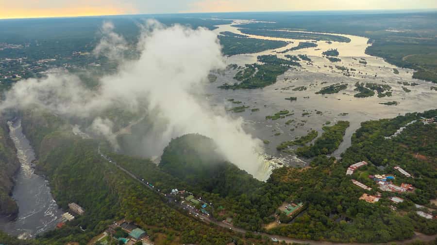Victoria Falls: Helicopter Tour with Hotel Pickup - Victoria Falls from both sides
