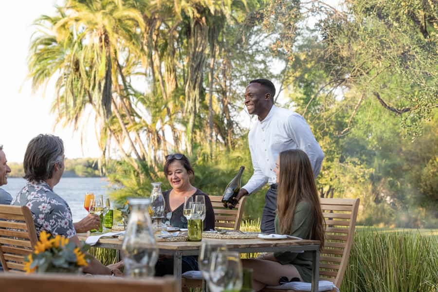 Victoria Falls: Sunset Cruise and Dinner at The Eatery - Canapés, drinks, and the full-stomach problem