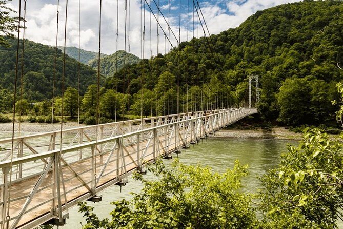 Wine and Dine Tour To Batumi Waterfalls - Mountainous Adjara - Mirveti, a 22-meter fall, and a narrow metal bridge