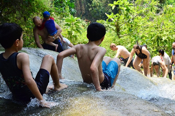 Zipline+Sticky waterfall+Long Neck Village Private Tour - The Sticky Waterfall’s unusual climb